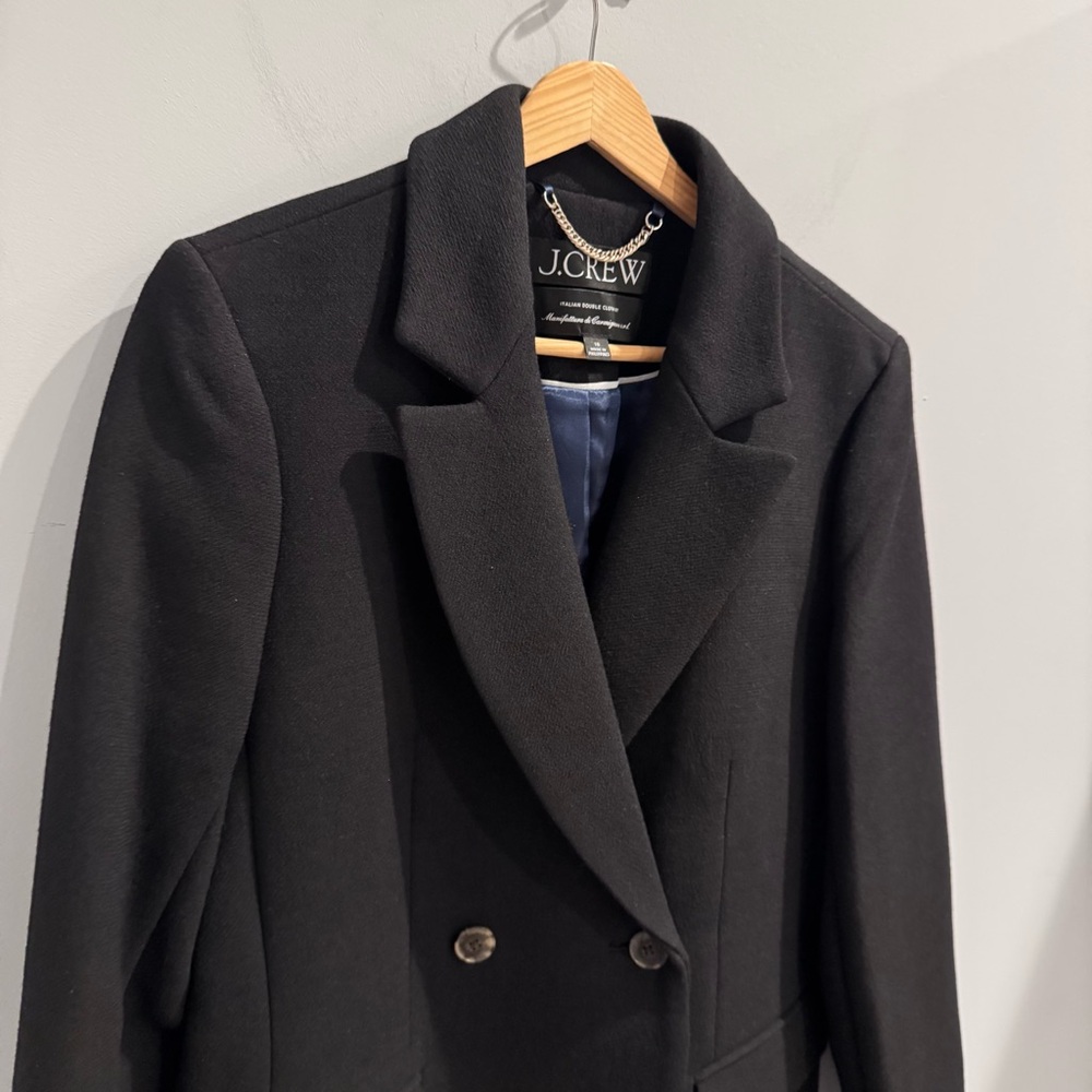 NEW J. Crew Italian Wool Blend Evening Blazer Jacket in Black, Size 10 - Picture 6 of 15